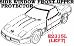 E2315L WEATHERSTRIP-SIDE WINDOW FRONT UPPER PROTECTORS-ON LIFT OFF PANEL-COUPE-LEFT-NOS-84-96