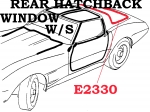 Click Here For Full Product Info E2330 WEATHERSTRIP-REAR HATCHBACK WINDOW-COUPE-COLLECTOR EDITION-82