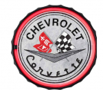 Click Here For Full Product Info E25113 CHEVROLET CORVETTE ROUND LED ROPE LIT SIGN
