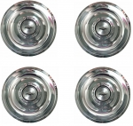 E3336SA CAP SET-CENTER-RALLY WHEEL-CHROME PLATED-WITH DISC BRAKES-4 PIECES-67