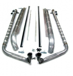 E3746 EXHAUST SYSTEM-SIDE-304 STAINLESS STEEL-2.5 INCH-BIG BLOCK-396/427-65-67