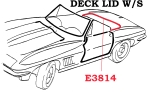 E3814 WEATHERSTRIP-DECKLID-CONVERTIBLE-USA-63-67