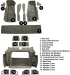 Click Here For Full Product Info E5956 CARPET SET-COMPLETE-CUT PILE-WITH PAD-81-82