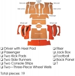 E5960 CARPET SET-COMPLETE-CONVERTIBLE-80-20 LOOP-NO PAD-WITH OUT TOOL BOX CUT OUT-63