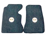 E6010LA MAT SET-FLOOR-TUXEDO-WITH EMBROIDERED CORVETTE CIRCLE LOGO-COLORS-PAIR-58-62