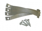E7108 STRAP-HEAT SHIELD-EXHAUST PIPE-WITH SCREWS-4 PIECES EACH-63-67