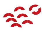 Click Here For Full Product Info E7541 LENS-DOOR LOCK KNOB REFLECTOR SET-RED-8 PIECES-63-64