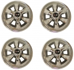 E7718 HUBCAP SET-WITH SPINNERS AND HARDWARE-COMPLETE-4 PIECES-65