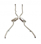 Click Here For Full Product Info E9868 EXHAUST SYSTEM-ALUMINIZED-OVAL MUFFLER-NO CROSSOVER-59-60