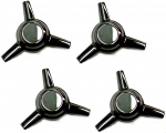 Click Here For Full Product Info EC357S SPINNER SET-STRAIGHT EAR-BLACK CHROME-SET OF 4