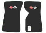 Click Here For Full Product Info EC976LF MAT SET-FLOOR-CUT PILE-WITH EMBROIDERED CROSS FLAGS LOGO-COLORS-PAIR-70-72