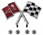 Click Here For Full Product Info E10880 EMBLEM-FRONT-CROSS FLAGS-USA-65L-66