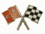 E10881 EMBLEM-FRONT CROSS FLAGS-USA-65