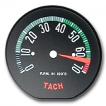 Click Here For Full Product Info E13128 FACE-TACHOMETER-RED-6500 RED LINE-60