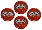 Click Here For Full Product Info E1526 EMBLEM SET-WHEEL-CROSS FLAG-RED SUNBURST-1 3-4-SET OF 4