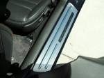Click Here For Full Product Info E21305 SILL PLATE-DOOR-OUTER-BRUSHED-STOCK PAD INSERTS-WITH CHROME RIBS-PAIR-05-07