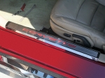 E21331 Sill Plate-Door-Inner-Polished-W/ Carbon Fiber Corvette Inlay-Colors-Pair-05-13