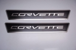 Click Here For Full Product Info E21332 Sill Plate-Door-Outer-Carbon Fiber-W/ Corvette Inlay-Pair-05-13