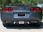 Click Here For Full Product Info E21637 Panel-Exhaust-Stock Exhaust-Polished-With C6 Crossed Flags Emblem-Stainless Steel-05-13