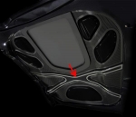 E21703 Center Brace-Hood Panel-X Frame-Polished-Stainless Steel-ZR1-09-13