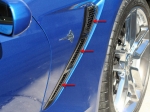 Click Here For Full Product Info E21797 Vent Grilles-Front Side Fender-Overlays-Stainless Steel-6 Pieces-14-17