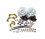 Click Here For Full Product Info E10864 BRAKE KIT-CONVERSION-DISC BRAKES-FRONT-COMPLETE PACKAGE-DRILLED AND SLOTTED ROTORS-63-64