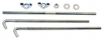 E3285 BOLT KIT-BATTERY HOLD DOWN-WITH AIR CONDITIONING-WITH WING NUTS-63-67 AND ALL 396-65