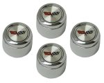 E3340 CAP SET-FACTORY ALUMINUM WHEEL-PLASTIC-REPLACEMENT-WITH EMBLEM-4 PIECES-82