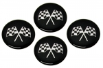 Click Here For Full Product Info E3737 EMBLEM SET-WHEEL-CROSS FLAG-BLACK-1 3-4-SET OF 4
