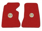 E14831L MAT SET-FLOOR-DAYTONA-WITH EMBROIDERED CORVETTE CIRCLE LOGO-COLORS-PAIR-58-60