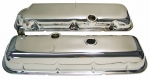 Click Here For Full Product Info E6055 COVER-VALVE-CHROME-WITH DRIPPERS-WITH SLANT ON LEFT VALVE COVER-IMPORT-PAIR-65-74