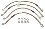 E6320 HOSE SET-BRAKE-BRAIDED STAINLESS STEEL-4 PIECES-USA-97-04