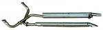 EXHAUST SYSTEM-SIDE-ALUMINIZED PIPES-2.5 INCH-BIG BLOCK-427-FIBERGLASS COVERS-68-69