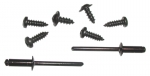 Click Here For Full Product Info E7606 SCREW AND RIVET SET-HINGE PILLAR WEATHERSTRIP MOUNT-COUPE-8 PIECES-63-67