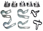 E8806 CLIP SET-BRAKE AND FUEL LINE-WITH CORRECT NOS HORSESHOE CLIPS-11 CLIPS-58-62