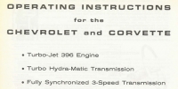 13135 INSTRUCTION BOOKLET-OPERATING WITH 396 ENGINE-GLOVE BOX OWNERS MANUAL-65