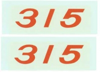 13210 DECAL KIT-VALVE COVER HORSEPOWER-315 H.P.-WITH FUEL INJECTION-WATER SOLUBLE-2 PIECES-60-61