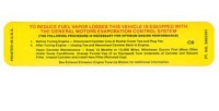 13639 DECAL-EMISSIONS-CODE CB-ALL WITH VAPOR CANISTER AND YELLOW DECAL-70L-71