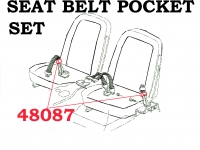 48087 POCKET SET-SEAT BELT-COLORS-PAIR-66L-67