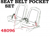 48096 POCKET SET-SEAT BELT-COLORS-PAIR-65-E66