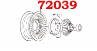 72039 WHEEL-ALUMINUM BOLT ON-REPLICA-EACH-67