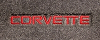 E15069R MAT SET-FLOOR-LLOYD'S VELOURTEX-WITH EMBROIDERED RED SCRIPT LOGO-COLORS-PAIR-91-95