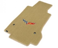 E15042 MAT SET-FLOOR-LLOYD'S VELOURTEX-EMBROIDERED APPLIQUE C6 LOGO-COLORS-PAIR-07L-E13