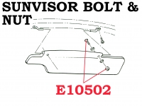 E10502 BOLT AND NUT & SUNVISOR-STAINLESS STEEL-4 EACH-59-68