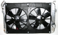 E11628 RADIATOR AND FAN COMBINATION-ALUMINUM-MANUAL-SMALL BLOCK TO BIG BLOCK UP GRADE-66-72