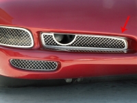 E21468 GRILLE-FRONT FOG LIGHT-LASER MESH-POLISHED-STAINLESS STEEL-1 PAIR-97-04