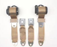 E13377 SEAT BELT ASSEMBLY-ECONOMY-DIRECT FIT-SINGLE RETRACTOR-STARBURST BUCKLE-COLORS-PR-78-82