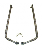 E13446 PIPE SET-EXHAUST-SIDE-ALUMINIZED-ORIGINAL SOUND-2 INCH-SMALL BLOCK-327-63-67