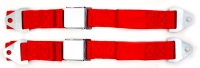 E13546 SEAT BELT SET-OE STYLE ALUMINUM LIFT LATCH AND ANCHOR-3 PANEL WEBBING-COLORS-PAIR-63