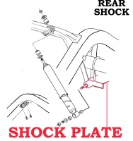 E14277 PLATE-SHOCK-REAR LOWER SPRING-LEFT-56-59